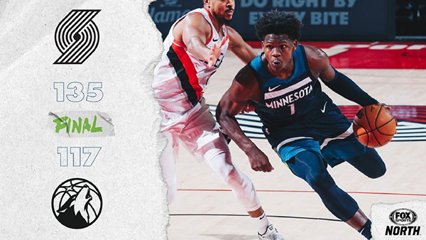 01月08日 NBA常规赛 森林狼vs开拓者 全场录像