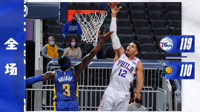 02月01日 NBA常规赛 76人vs步行者 全场录像