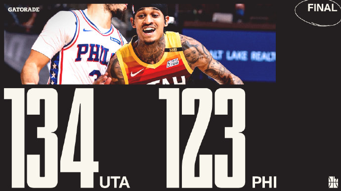 02月16日 NBA常规赛 76人vs爵士 全场录像