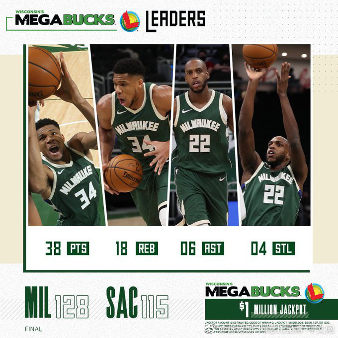 02月22日 NBA常规赛 国王vs雄鹿 全场录像