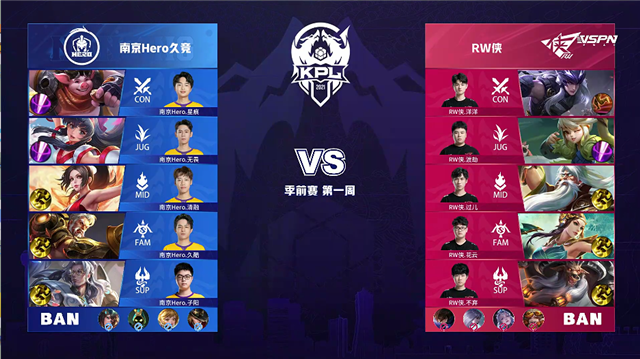 03月14日 2021年KPL春季赛 季前赛 Hero vs RW侠 全场录像