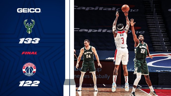 03月16日 NBA常规赛 雄鹿vs奇才 全场录像