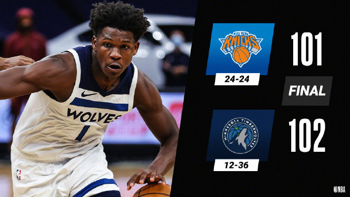 04月01日 NBA常规赛 尼克斯vs森林狼 全场录像