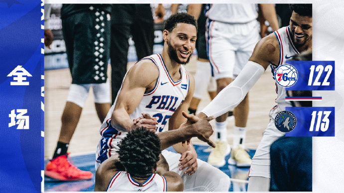 04月04日 NBA常规赛 森林狼vs76人 全场录像
