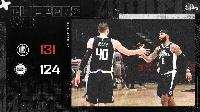 04月12日 NBA常规赛 活塞vs快船 全场录像