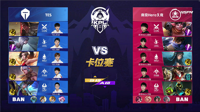 2021年KPL春季赛常规赛卡位赛 Hero vs TES 全场录像