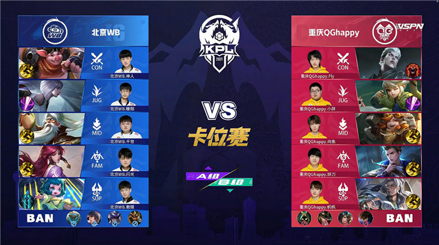 2021年KPL春季赛常规赛卡位赛 重庆QGhappy vs 北京WB 全场录像