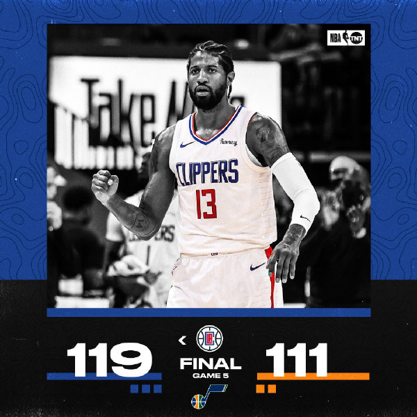 06月17日 NBA西部半决赛G5 快船vs爵士 全场录像
