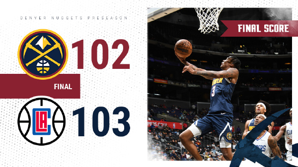 10月05日 NBA季前赛 掘金vs快船 全场录像