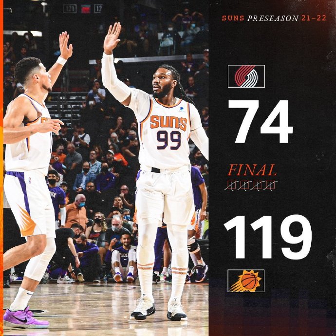 10月14日 NBA季前赛 开拓者vs太阳 全场录像