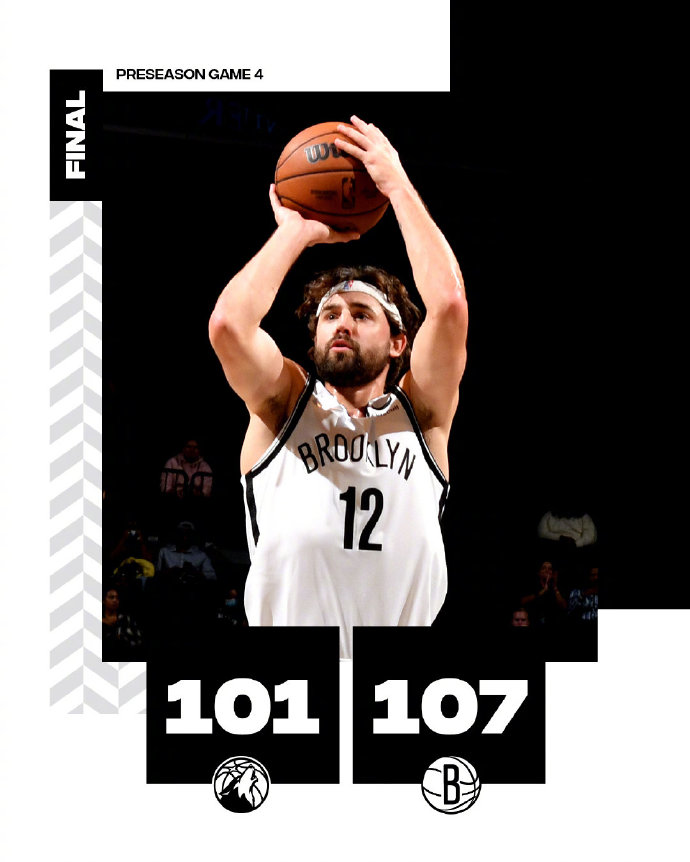 NBA季前赛 森林狼vs篮网 全场录像