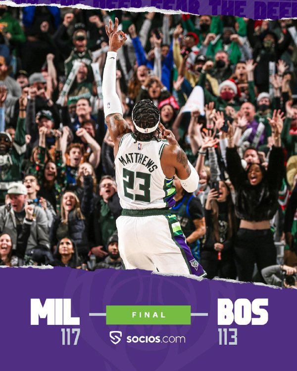 12月26日 NBA圣诞大战 凯尔特人vs雄鹿 全场录像