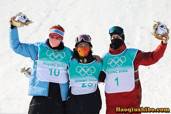 02月15日 冬奥会单板滑雪男子大跳台决赛第2轮苏翊鸣 全场录像