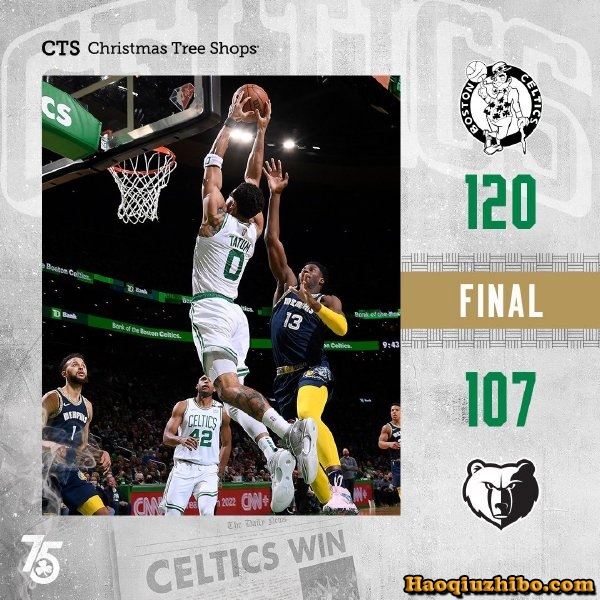 03月04日 NBA常规赛 灰熊vs凯尔特人 全场录像