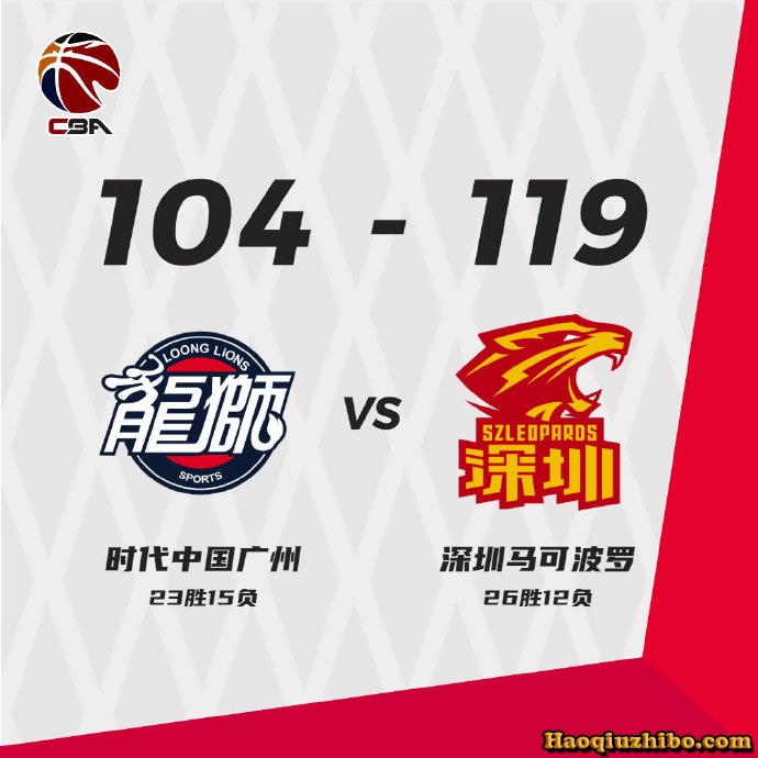03月21日 CBA常规赛 广州vs深圳 全场录像