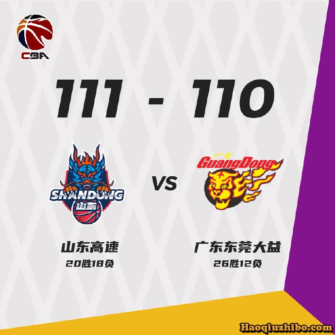 03月22日 CBA常规赛 山东vs广东 全场录像