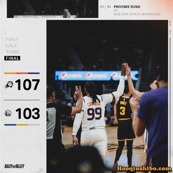 03月31日 NBA常规赛 太阳vs勇士 全场录像