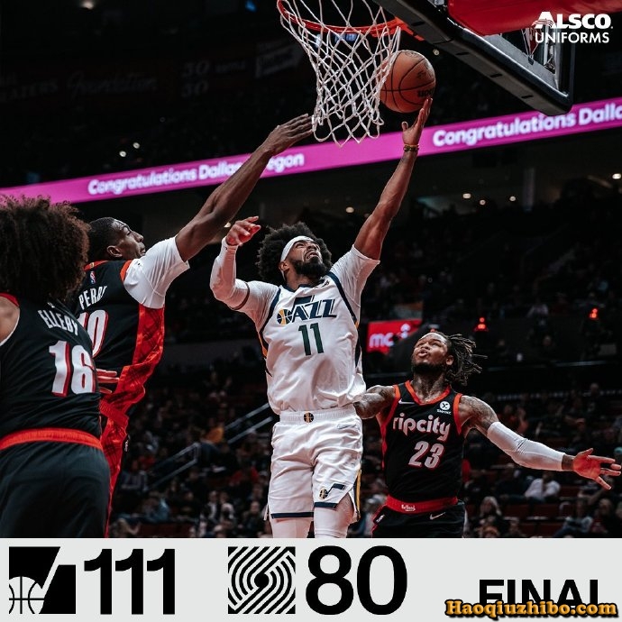 04月11日 NBA常规赛 爵士vs开拓者 全场录像