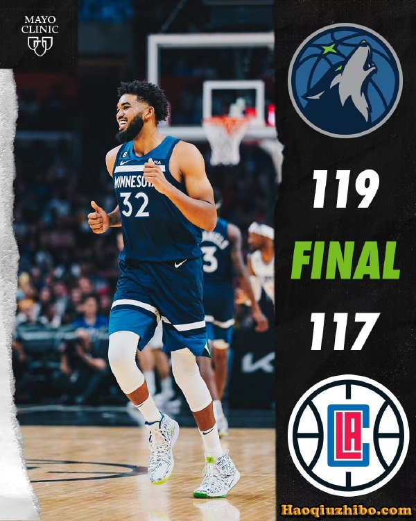 10月10日 NBA季前赛 森林狼vs快船 全场录像