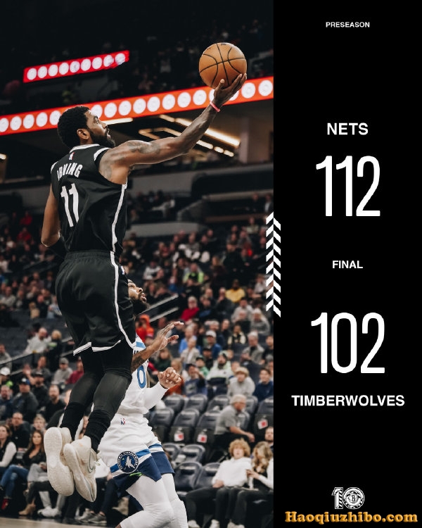 10月15日 NBA季前赛 篮网vs森林狼 全场录像