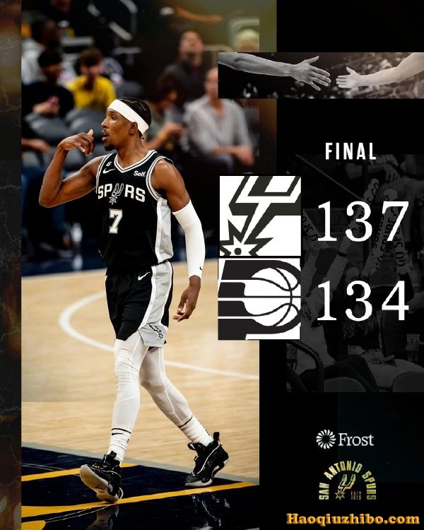 10月22日 NBA常规赛 马刺vs步行者 全场录像