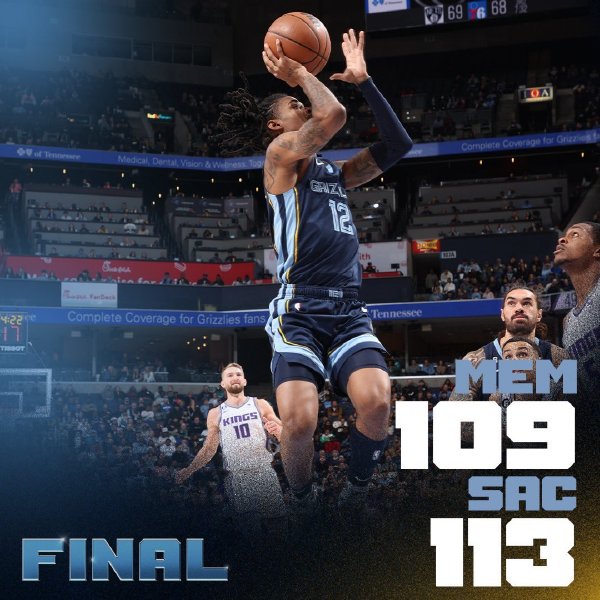 11月23日 NBA常规赛 国王vs灰熊 全场录像