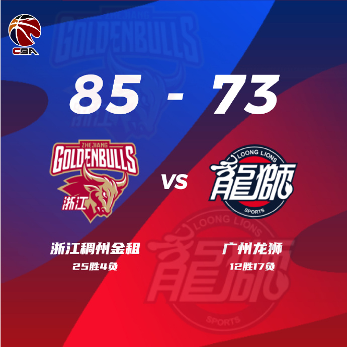 03月01日 CBA常规赛 浙江vs广州 全场录像