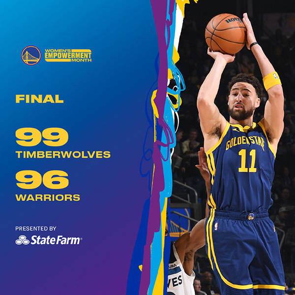 03月27日 NBA常规赛 森林狼vs勇士 全场录像