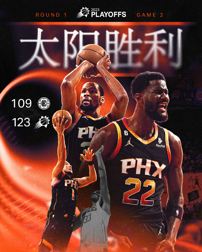 04月19日 NBA季后赛首轮G2 快船vs太阳 全场录像