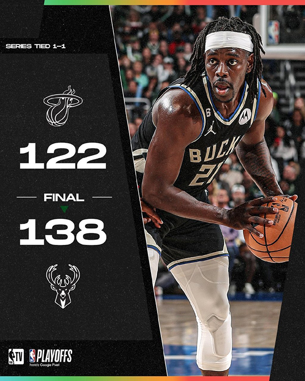 04月20日 NBA季后赛首轮G2 热火vs雄鹿 全场录像