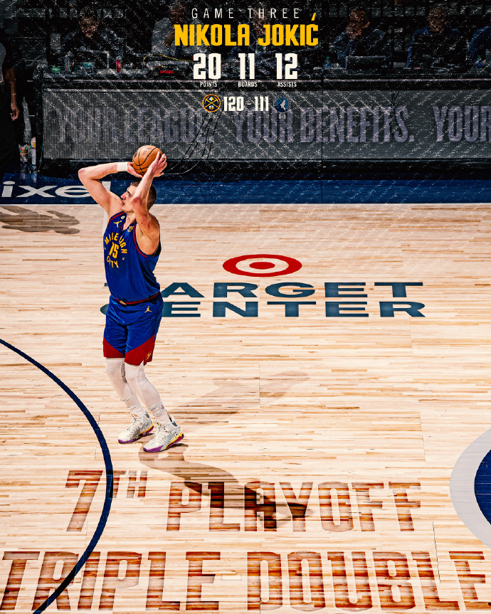 04月22日 NBA季后赛首轮G3 掘金vs森林狼 全场录像