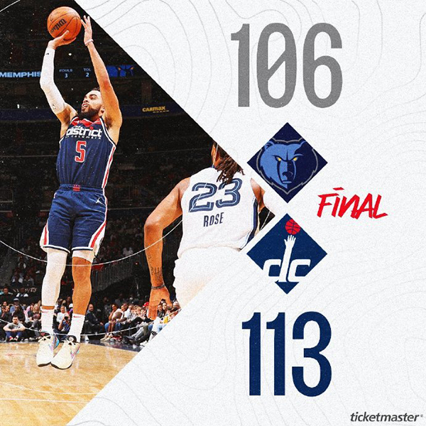 10月29日 NBA常规赛 灰熊vs奇才 全场录像