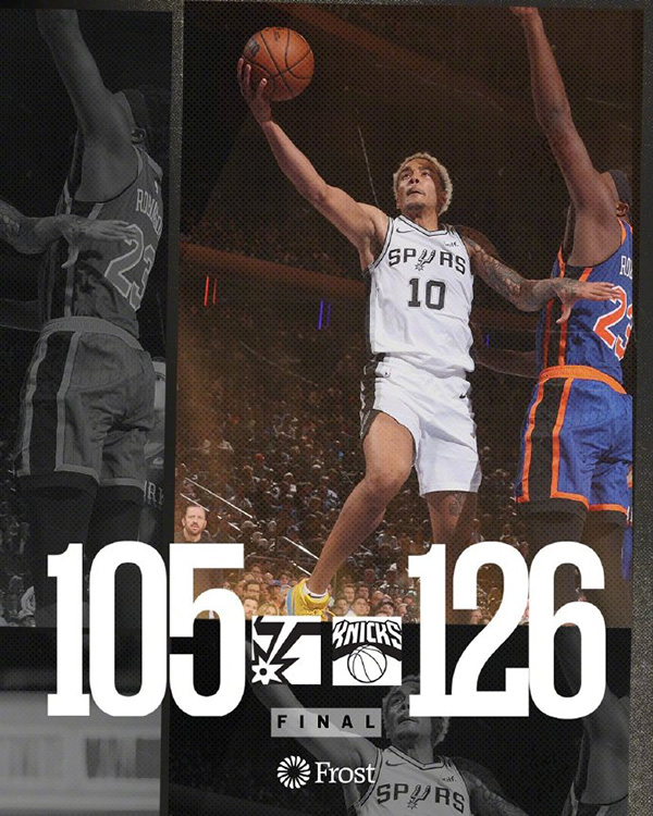 11月09日 NBA常规赛 马刺vs尼克斯 全场录像