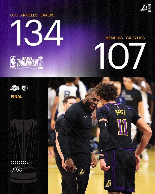 11月15日 NBA季中锦标赛 灰熊vs湖人 全场录像