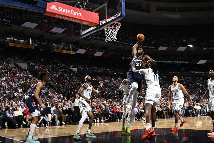 NBA录像回顾战况:76人127-113森林狼 恩比德51+12 马克西35+5 唐斯23+13