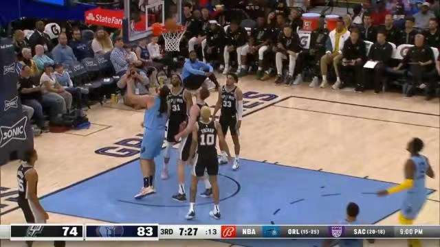2023.1.10NBA全场录像回放 马刺vs灰熊